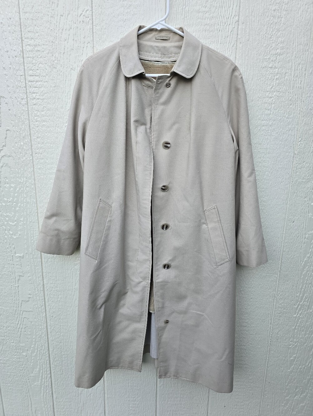 Vintage Sears Malden Trench Coat with Removable Liner S Beige Kahki Tan Timeless